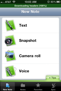 Evernote iPhone App