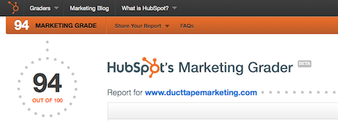 Hubspot Marketing Grader