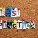 Best practice pinned on noticeboard